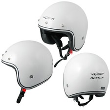 Casque Moto Jet blanc Kustom