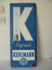 plaque émaillée ancienne Engrais KUHLMANN 59 cm x 34 cm vITRAIER neuhaus