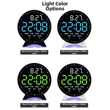 Réveil LED Chambre Décor Luminosité Réglable Affichage Complet