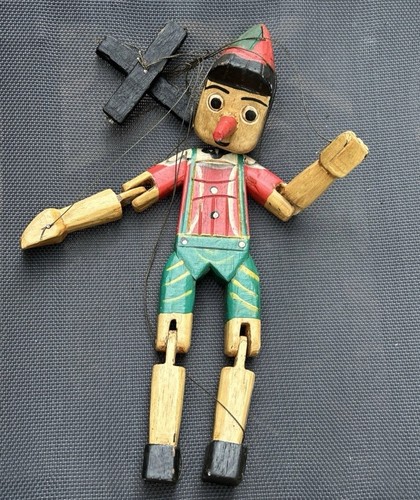 Ancien pantin marionnette bois - pantin,