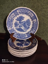 7 Assiettes à Dessert BURGENLAND  BLEU Vintage VILLEROY & BOCH