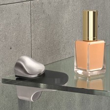 Support d'étagère en verre alliage de zinc chromé poli support mural réglabl