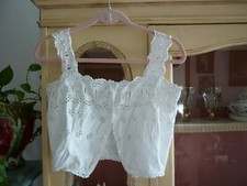 CACHE CORSET  COTON BRODE ANCIEN