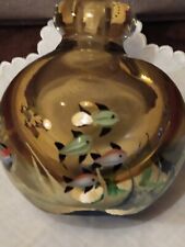 Murano , Vase Boule aux Poissons Multicolore Venise , Ancien 