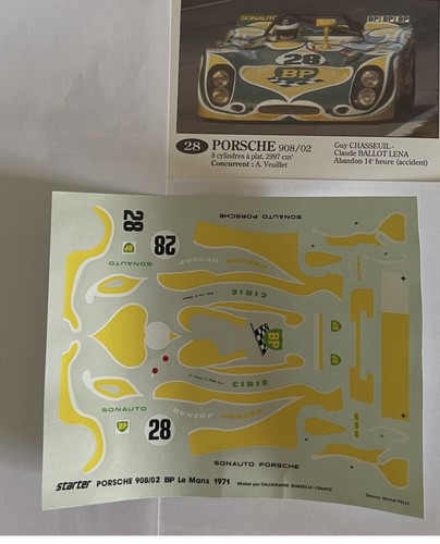 Decal porsche 908 - 908/2, bp