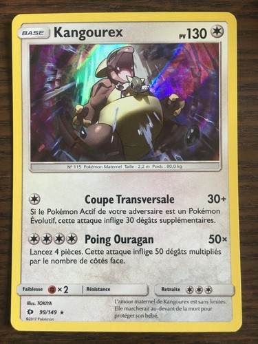 Carte pokémon holo - pokémon, kangourex
