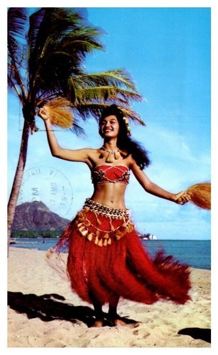 Carte postale tahitian - postale,
