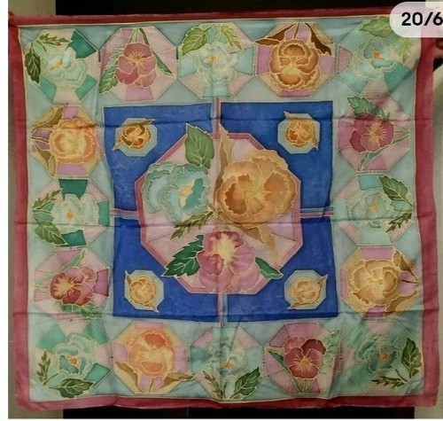 Foulard soie peint - soie,