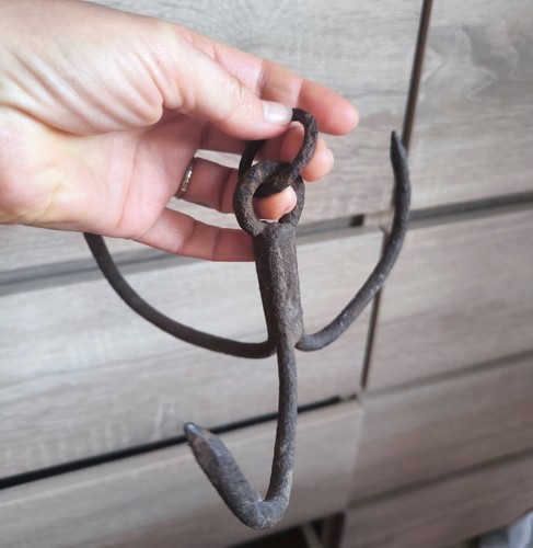 Ancien crochet boucher - ancien, de