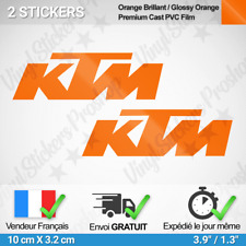 2 stickers Compatible avec KTM autocollant ORANGE 10 cm Tuning moto logo custom