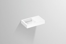Lavabo Alape WT.QS525.L, rectangulaire L : 525 mm H : 94 mm P : 325 mm, blanc,