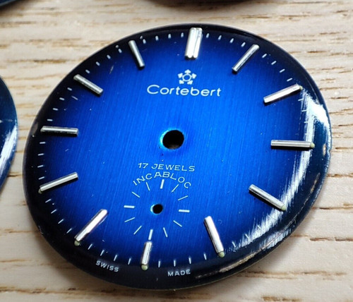 Cortebert watch dial blue - dial,