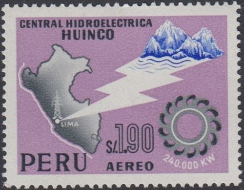 Pérou 206 1966 centrale - pérou, a-