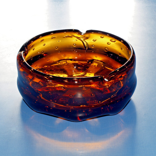 Gros cendrier verre biot - cendrier,