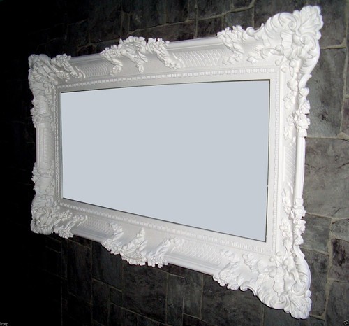 Xxl miroir mural blanc - miroir,