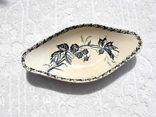 beau ravier ancien bleu décor fruit mûre badonviller 19 ème siècle