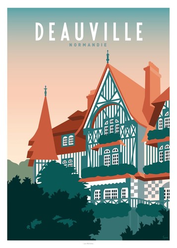 Affiche normandie deauville - affiche,