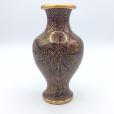 Vase balustre bronze doré et