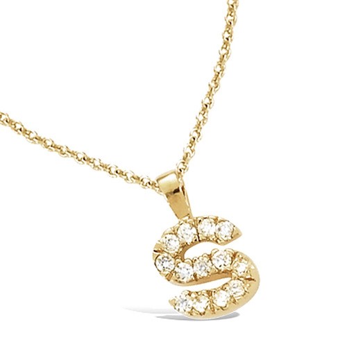 Collier pendentif alphabet - "pendentif,
