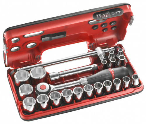 Coffret cliquet manche rotatif