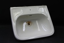Ancien Lavabo Évier WC Blanc En Céramique