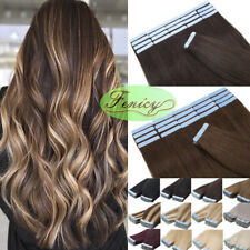 20-40 Extensions de cheveux NATURELS TAPE BANDES ADHESIVE REMY HAIR GRADE 9AAAA