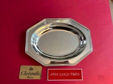 CORBEILLE PAIN FRUIT CHRISTOFLE RUBANS 31x23 Cm TRÈS BEL ETAT METAL ARGENTE