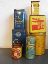 lot boites diverses suchard poule au pot bouillon maggi ;;etc
