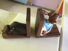 Serre livres Tintin en bois