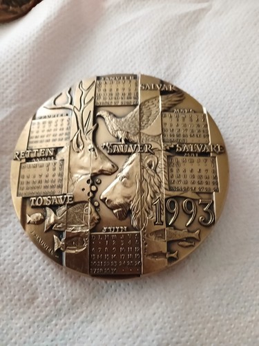 Médaille bronze calendrier - de,