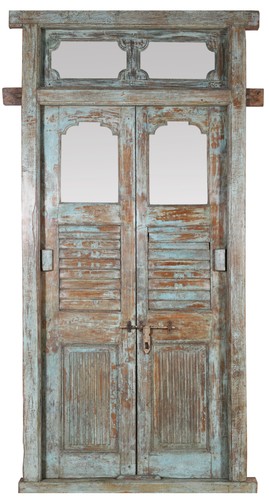 Porte bois massif fer - porte, en