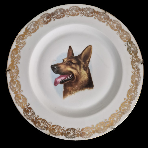 Assiette décor porcelaine