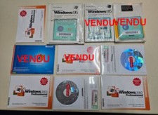 Windows 2000 Pro avec sp1, Windows 95, ms dos 6.22 sous blister neuf à l'unité, 