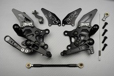 Platines / Commandes Reculées Racing Noires APRILIA RSV4 1000 RSV 4 RK 2009-2012