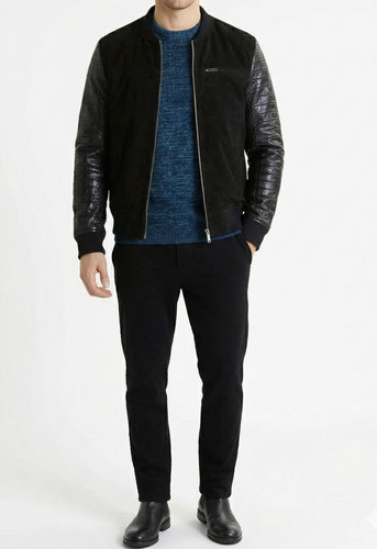 Blouson bomber daim à - blouson, en