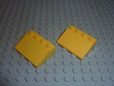 2 x LEGO Yellow Slope Brick