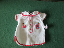CHEMISE  POUPEE  COTON  BLANC CROQUET ROUGE  CLOWN COROLLE POUPEE 28 cm