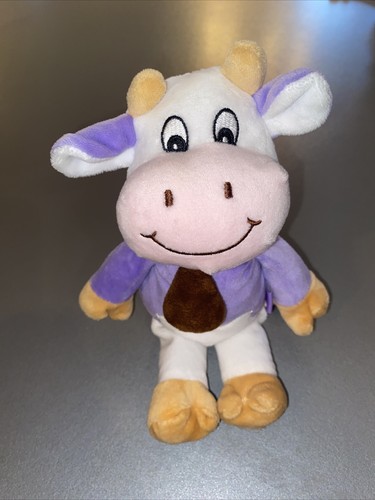 Doudou vache violet mauve
