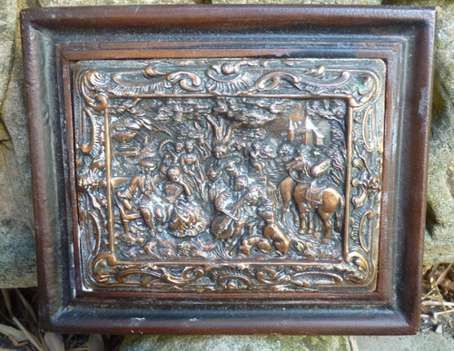 Bas relief cuivre repoussé - bas,