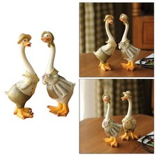 2 Pièces Figurine de Canard Miniature Modèle de Ferme Simulé Statue pour