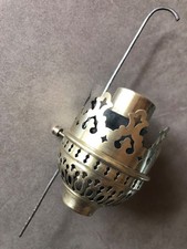 RARE ANCIENNE BOBECHE / BRULEUR DE LAMPE À PETROLE À GAZ EN LAITON 