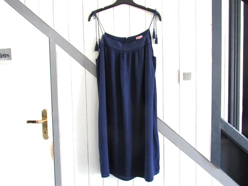 Robe coton bleu - , bretelles