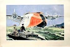 Géo Ham Georges Hammel Latecoere 631 amerissage gravure limitée à 1000ex (33x48)