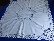 Ancienne jolie nappe thé - à, thé/