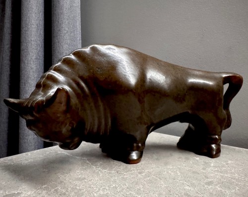 Ancienne figurine taureau - , en