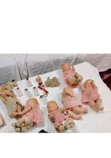 Rare lot de 6 poupées anciennes en composition (1930/40) avec vêtements &...