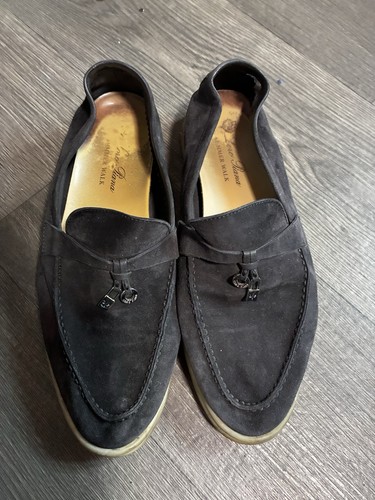 Mocassins daim bleu - en, marine
