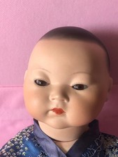 Reproduction : Armand Marseille 353 asiatique, moule Ellar 39 cm, années 80 .