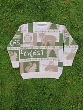 Pull tricoté Ours épais solide chaud L