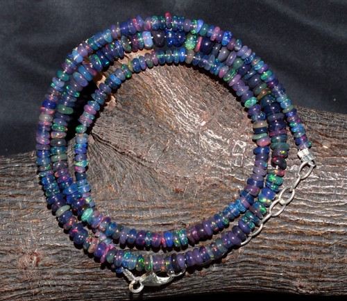 Collier opale noire naturelle - noire,